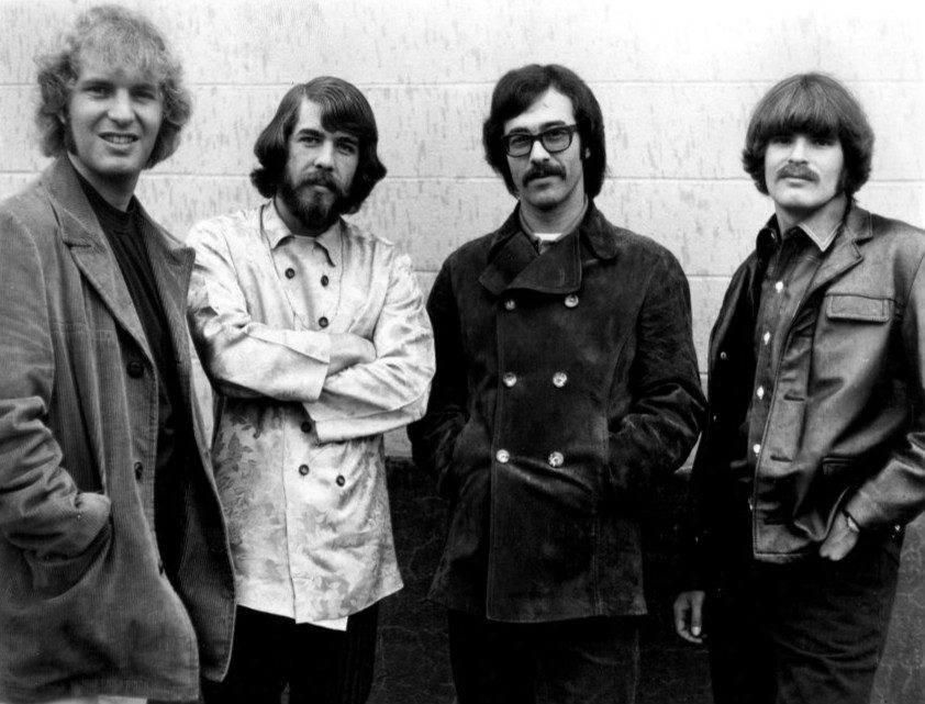 La banda Creedence Clearwater Revival en 1968: Tom Fogerty, Doug Clifford, Stu Cook y John Fogerty